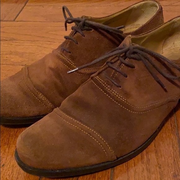 Billy Reid Brown Suede Cap Toe Oxford Shoes main image 5